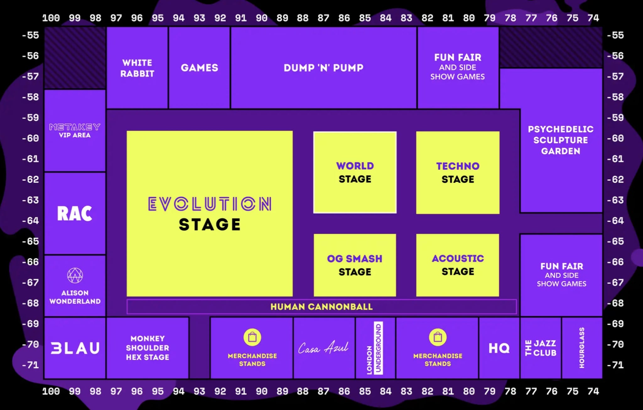 Decentraland Metaverse music Festival map