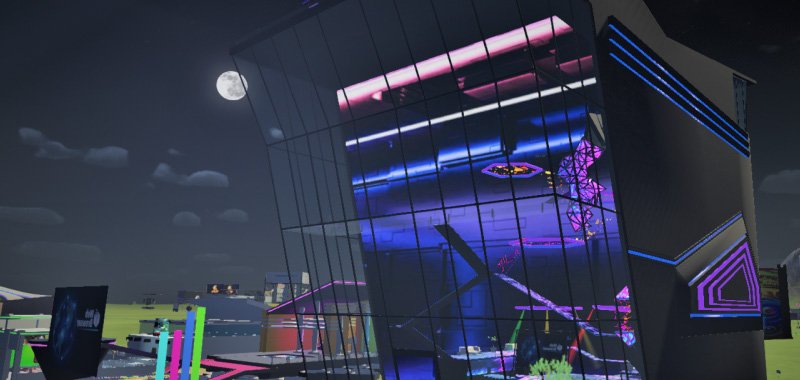 Screenshot ofthe place where the Tron Club is in Somnium space
