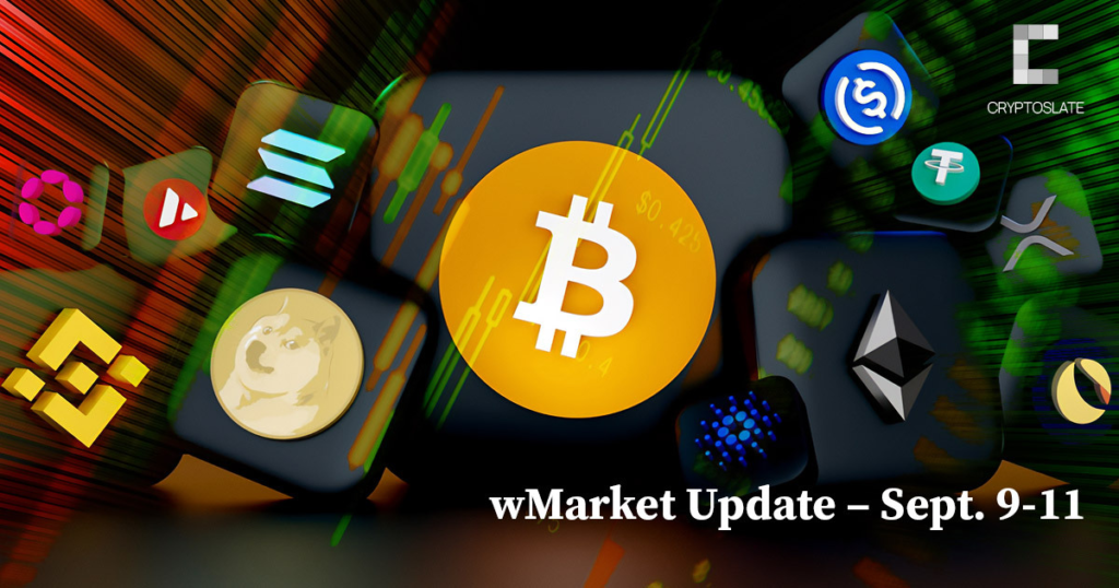 CryptoSlate Daily wMarket Update – Sept. 9 to Sept. 11