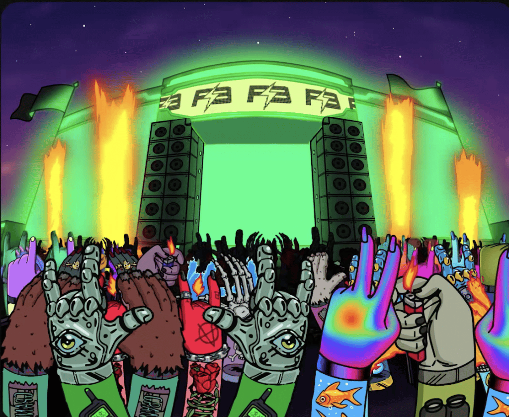 The First Web3 Festival From Superfly and Velvet Sea Ventures digital poster of the NFT powered upcoming event SUPERF3ST