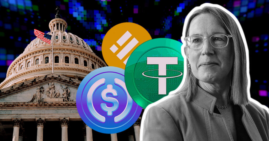 SEC Commissioner Hester Pierce wants regulator to defer stablecoin regulation to Congress SEC Commissioner Hester Pierce wants regulator to defer stablecoin regulation to Congress