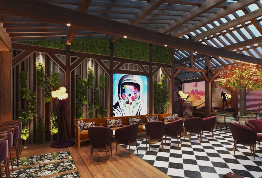 Animoca Brands & Planet Hollywood To Launch Member-Only Club An artist's rendition from CLUB3, a members-only club that will open in Los Angeles, by animoca brands