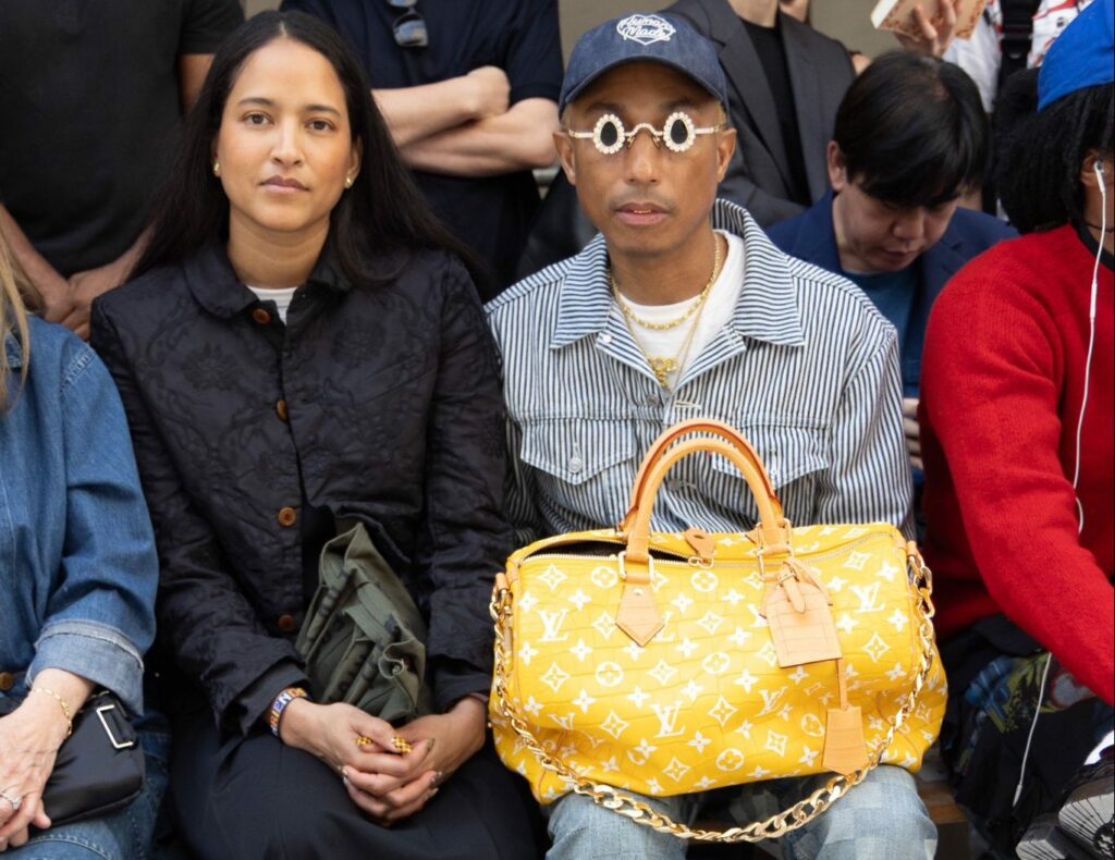 The Speedy 40 VIA is Here! image of Pharrell Williams wearing a Louis Vuitton bag available as NFT