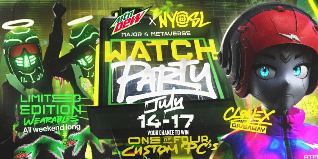 Mtn Dew To Host Esports Tournament Watch Party in Decentraland MTN Dew Decentraland event poster